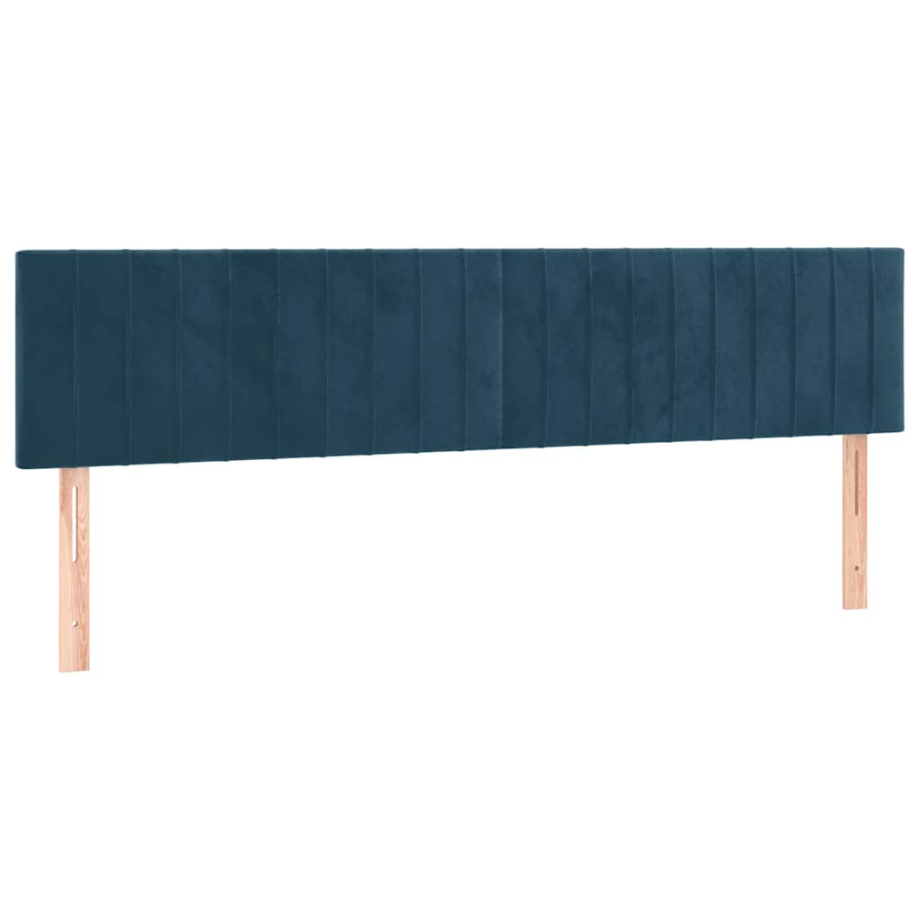 Krevet s oprugama i madracem tamnoplavi 180x200 cm baršunasti