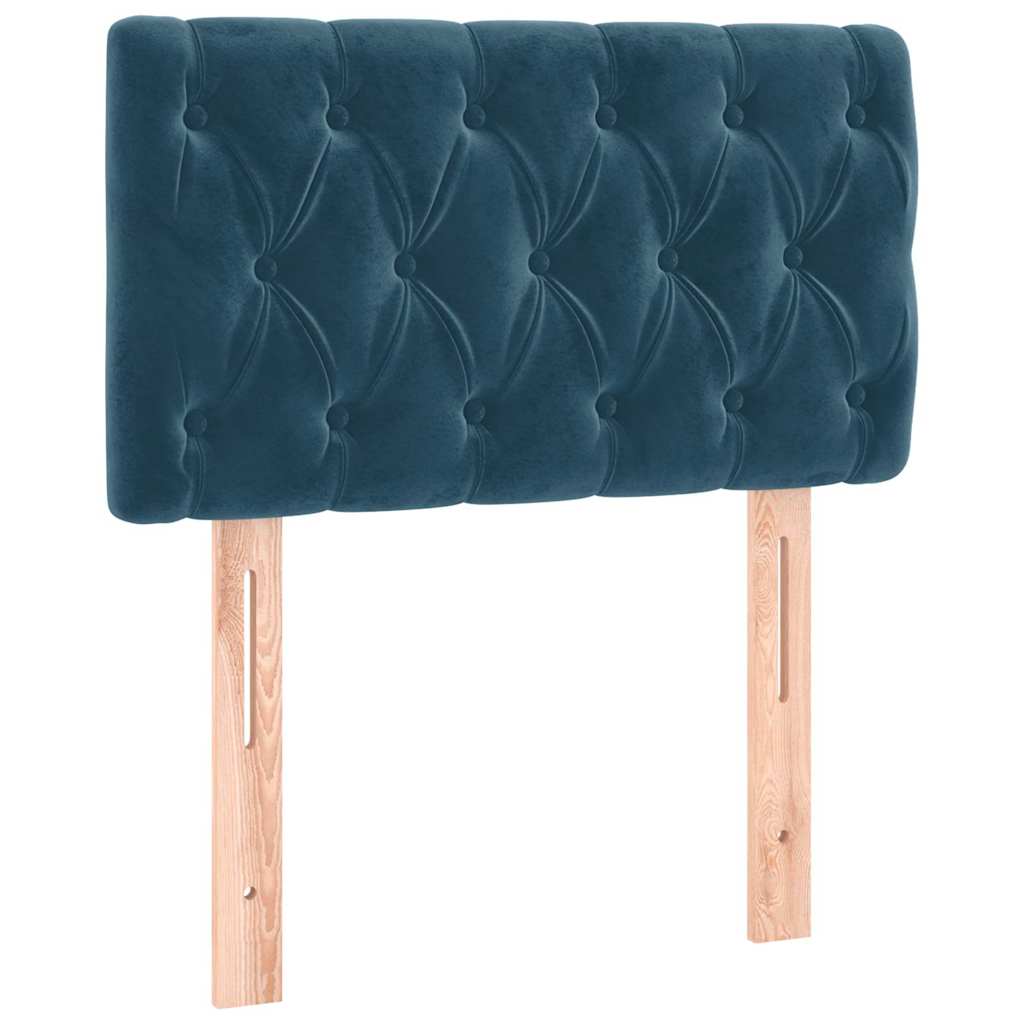 Box spring krevet s madracem tamnoplavi 80 x 200 cm baršunasti