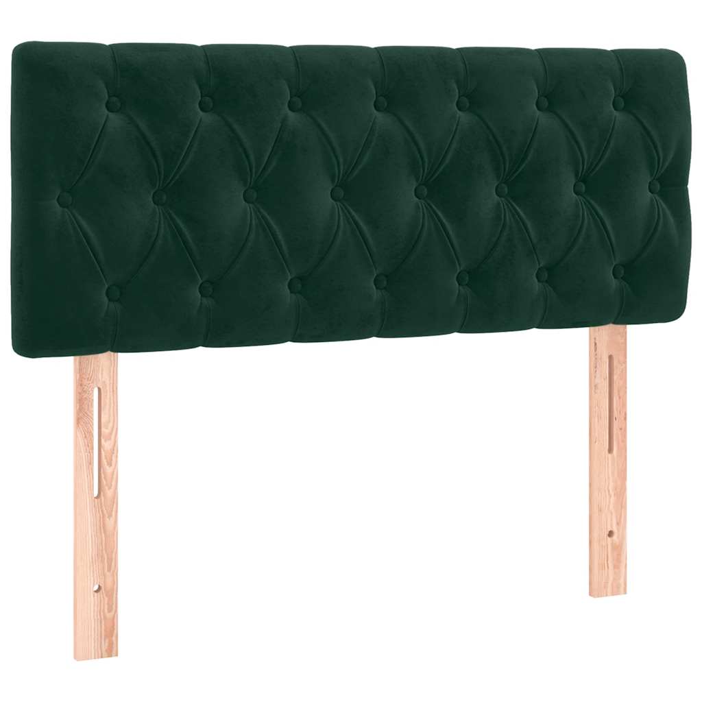 Box spring krevet s madracem tamnozeleni 90x190 cm baršunasti