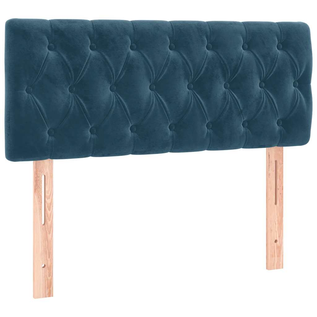 Box spring krevet s madracem tamnoplavi 100x200 cm baršunasti