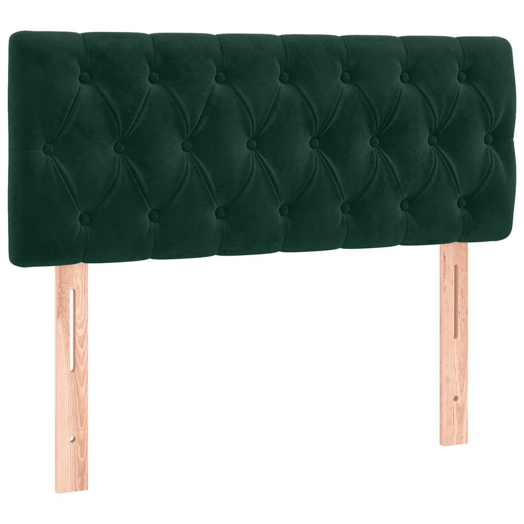 Box spring krevet s madracem tamnozeleni 120x200 cm baršunasti