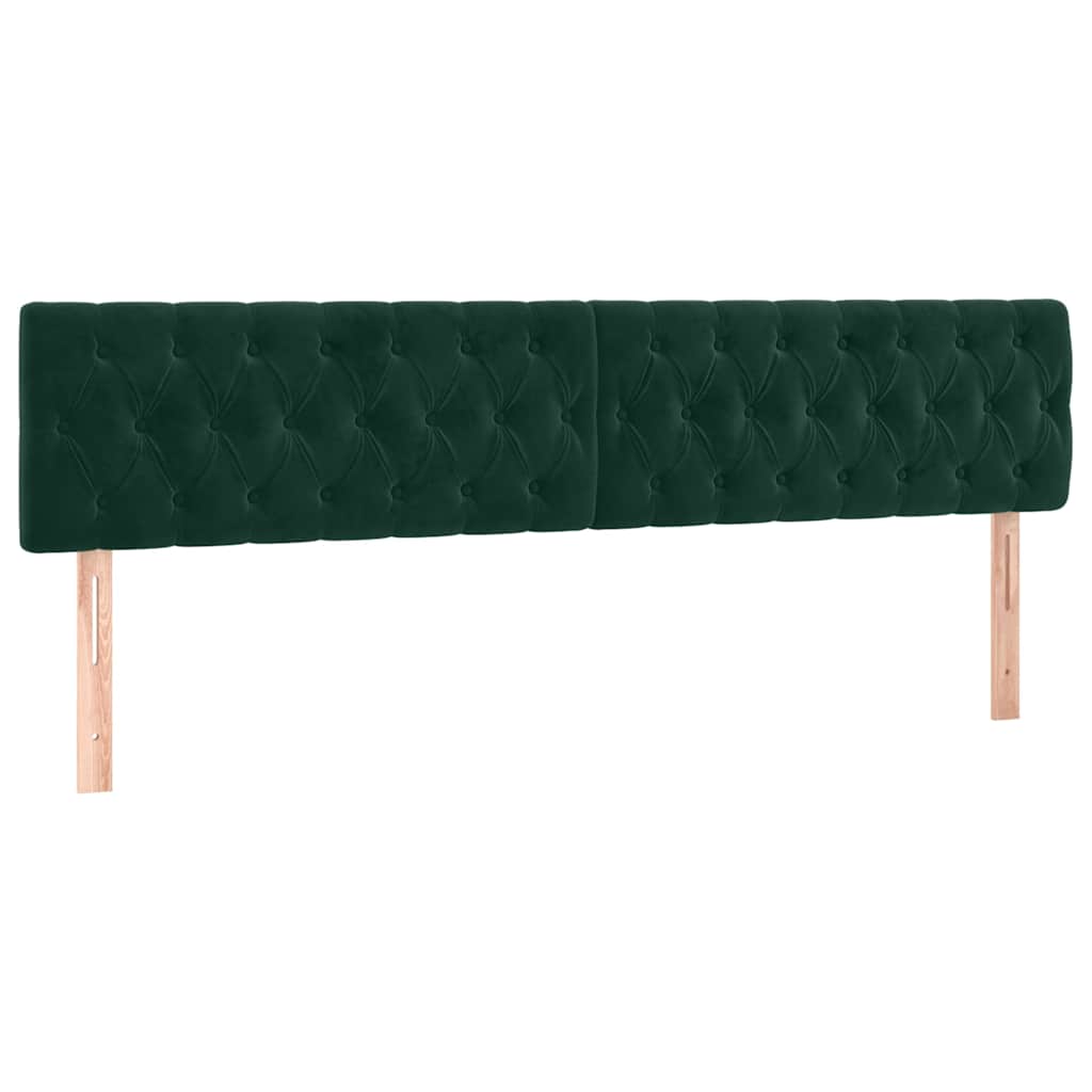 Krevet s oprugama i madracem tamnozeleni 200x200 cm baršunasti