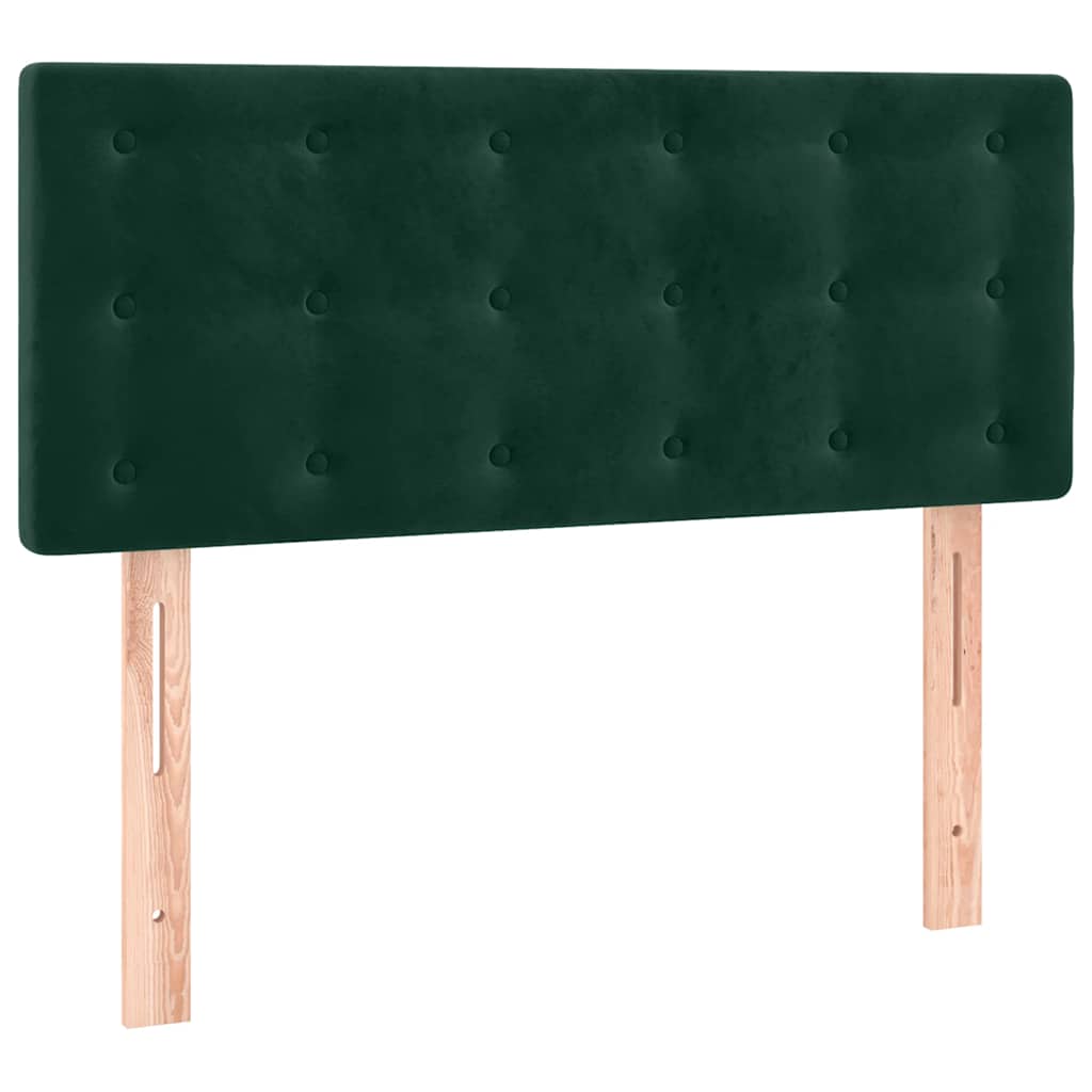 Box spring krevet s madracem tamnozeleni 80 x 200 cm baršunasti
