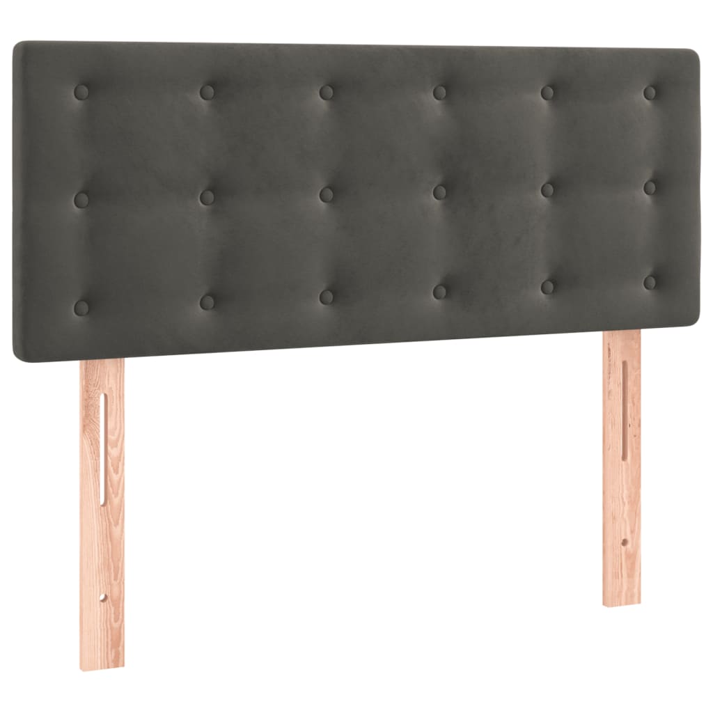 Box spring krevet s madracem tamnosivi 100x200 cm baršunasti