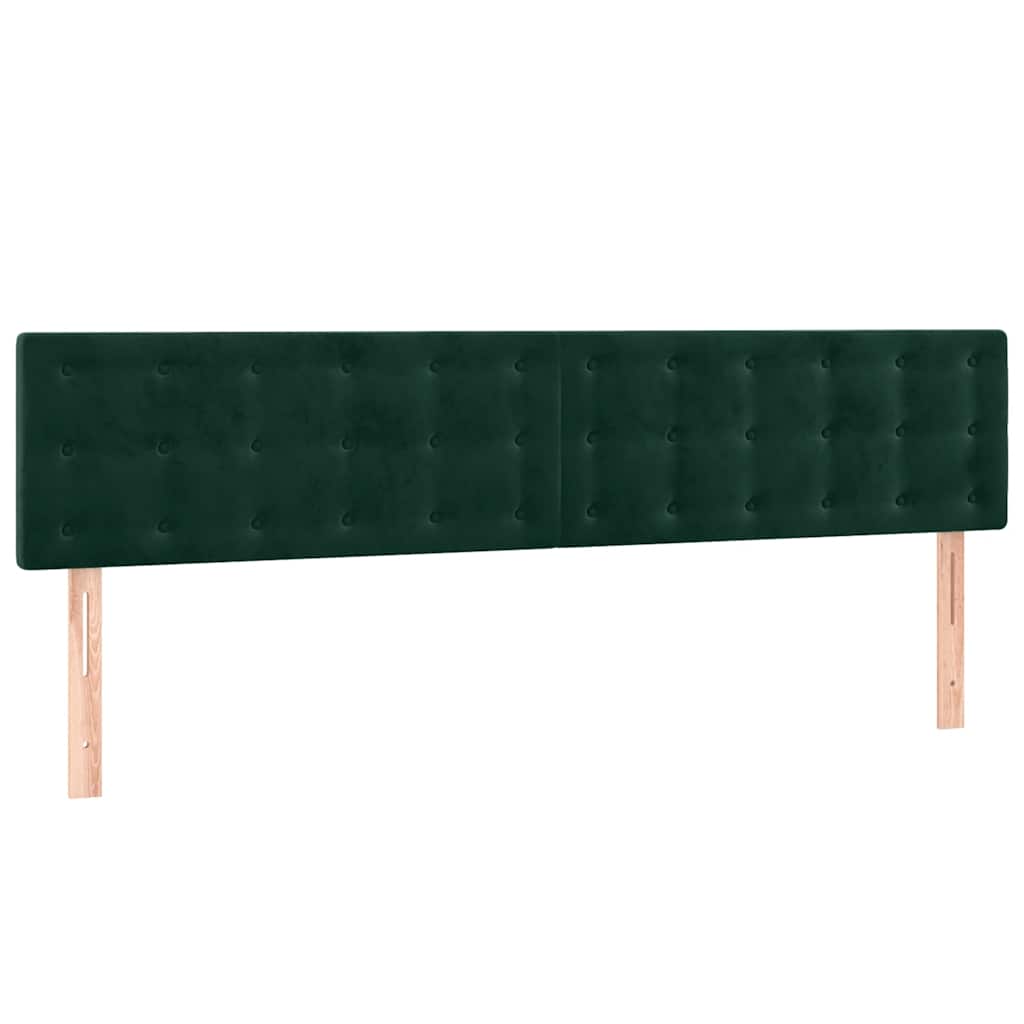 Krevet s oprugama i madracem tamnozeleni 160x200 cm baršunasti