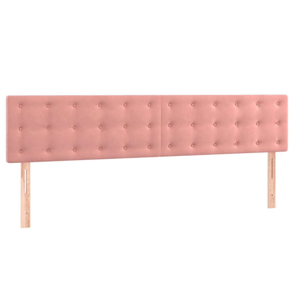 Krevet s oprugama i madracem ružičasti 200x200 cm baršunasti