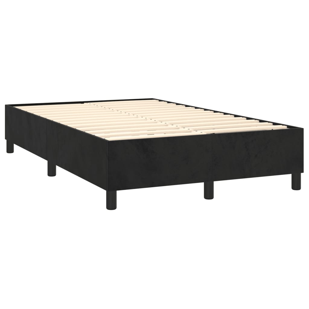 Box spring krevet s madracem crni 120 x 200 cm baršunasti