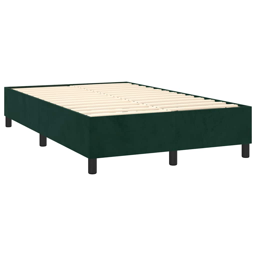 Box spring krevet s madracem tamnozeleni 120x200 cm baršunasti