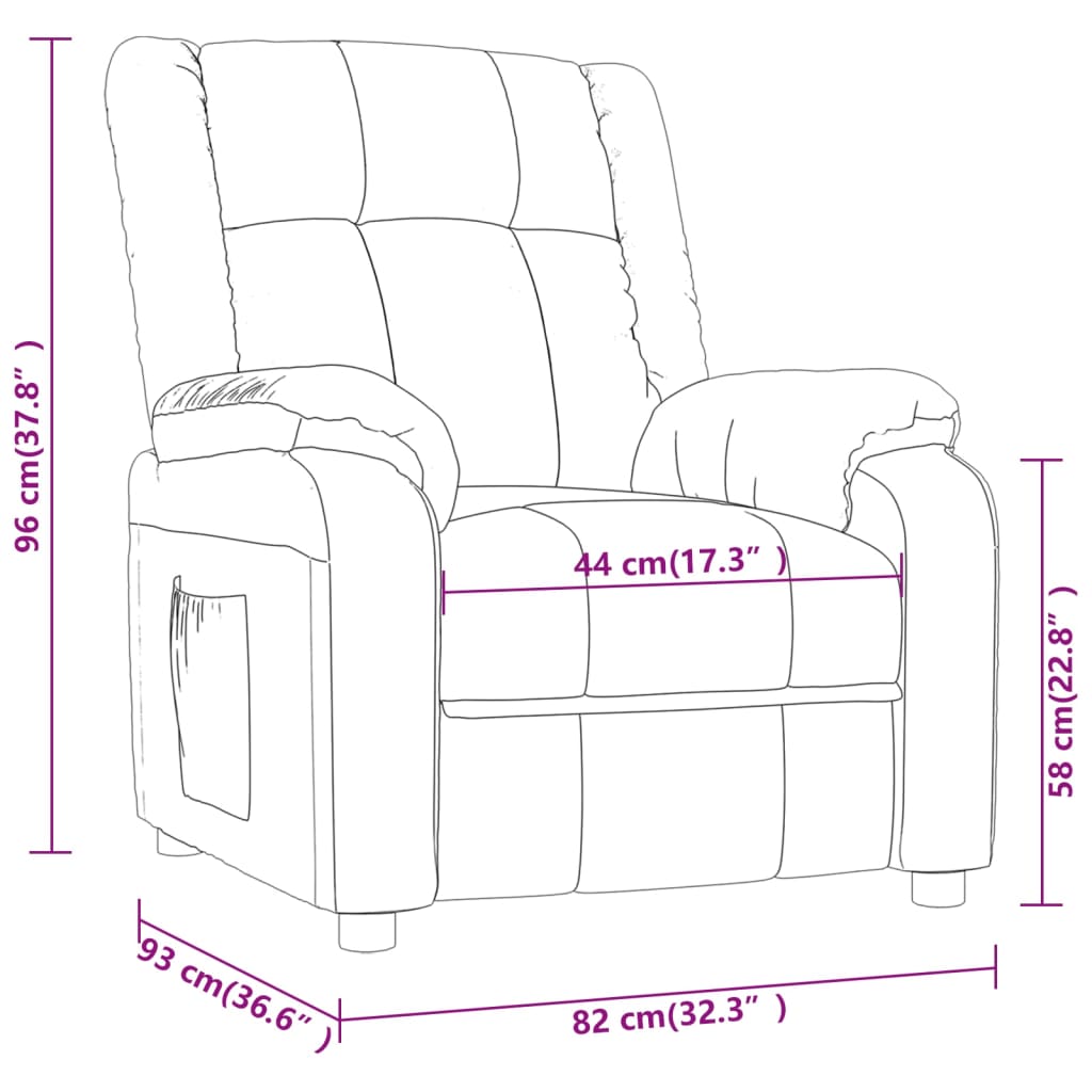 Električni masažni naslonjač od tkanine crvena boja vina
