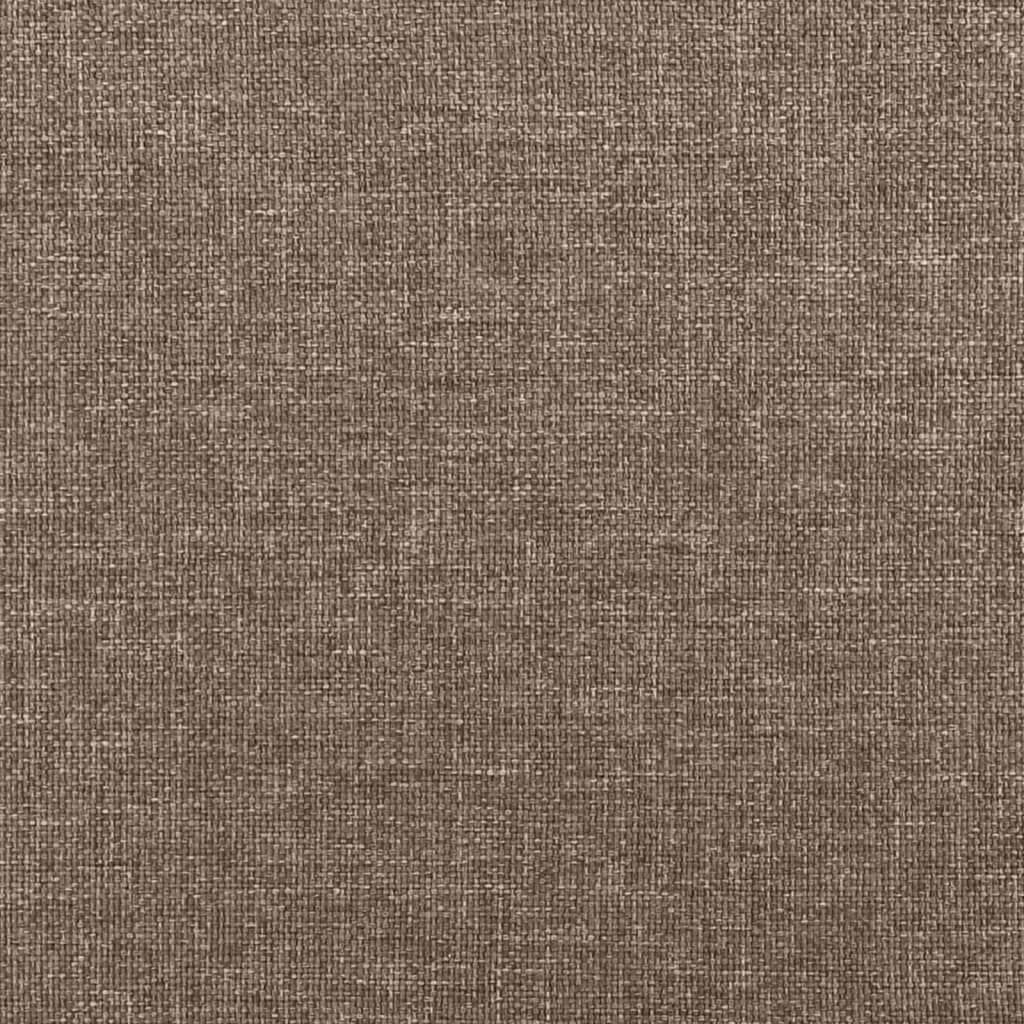 Krevet s oprugama i madracem smeđesivi 90x200 cm od tkanine