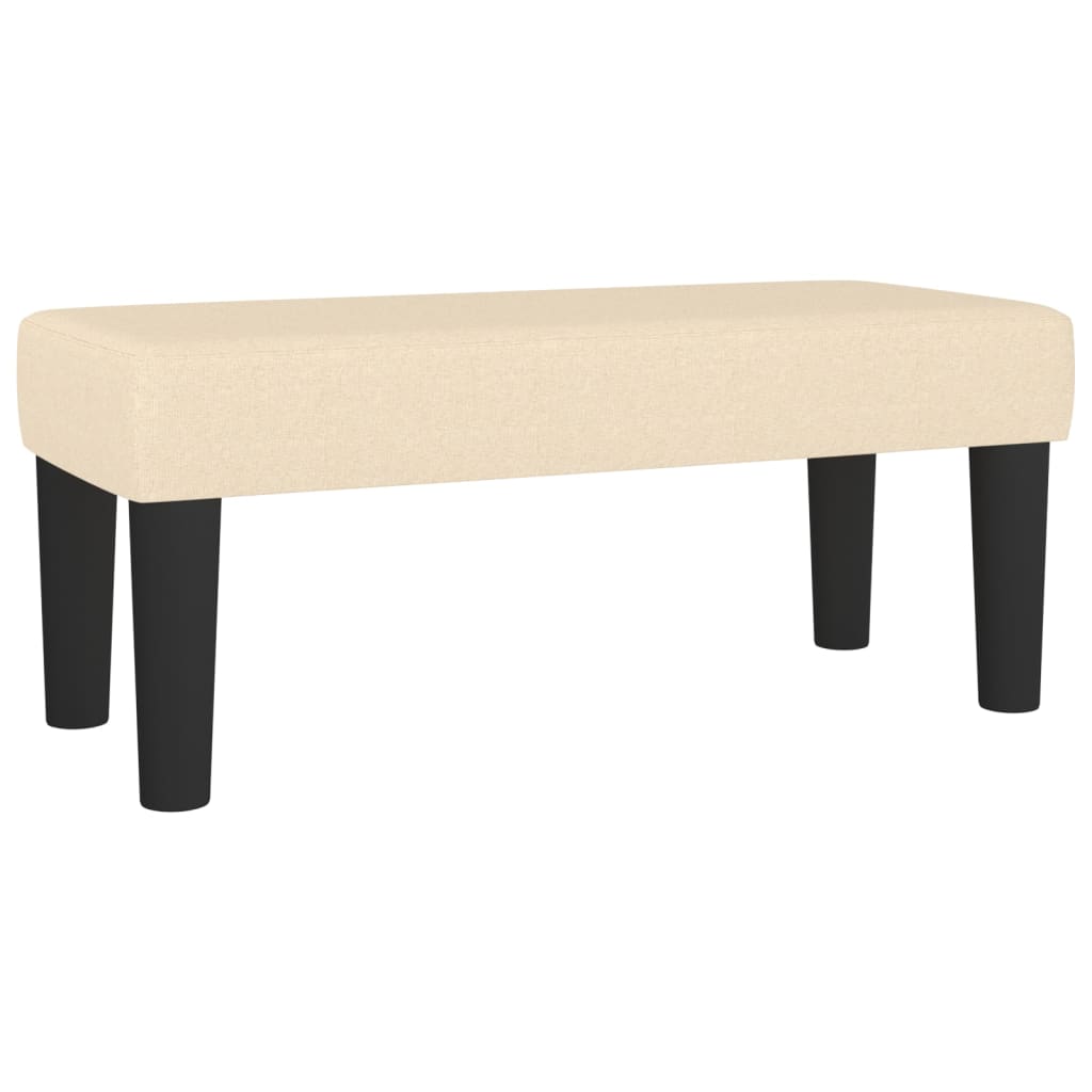 Krevet s oprugama i madracem krem 90 x 190 cm od tkanine