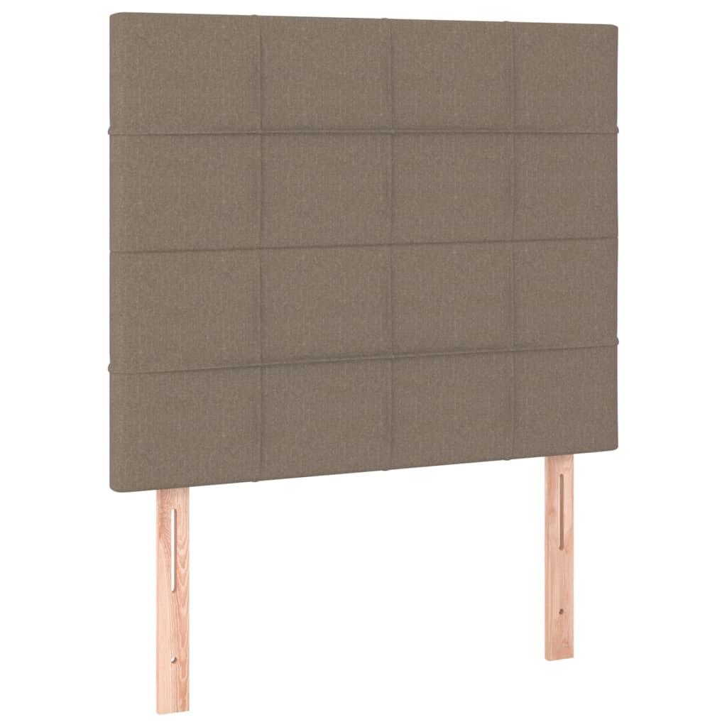 Krevet s oprugama i madracem smeđesivi 120 x 200 cm od tkanine