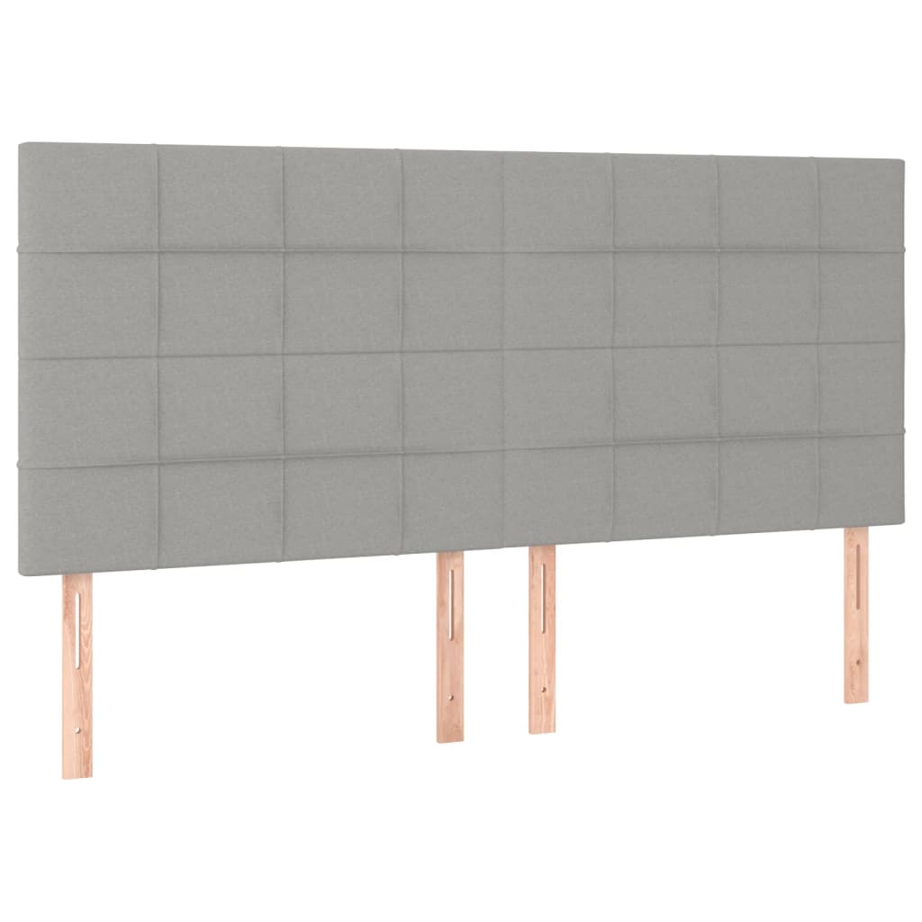 Krevet box spring s madracem svjetlosiva 160x200 cm tkanina