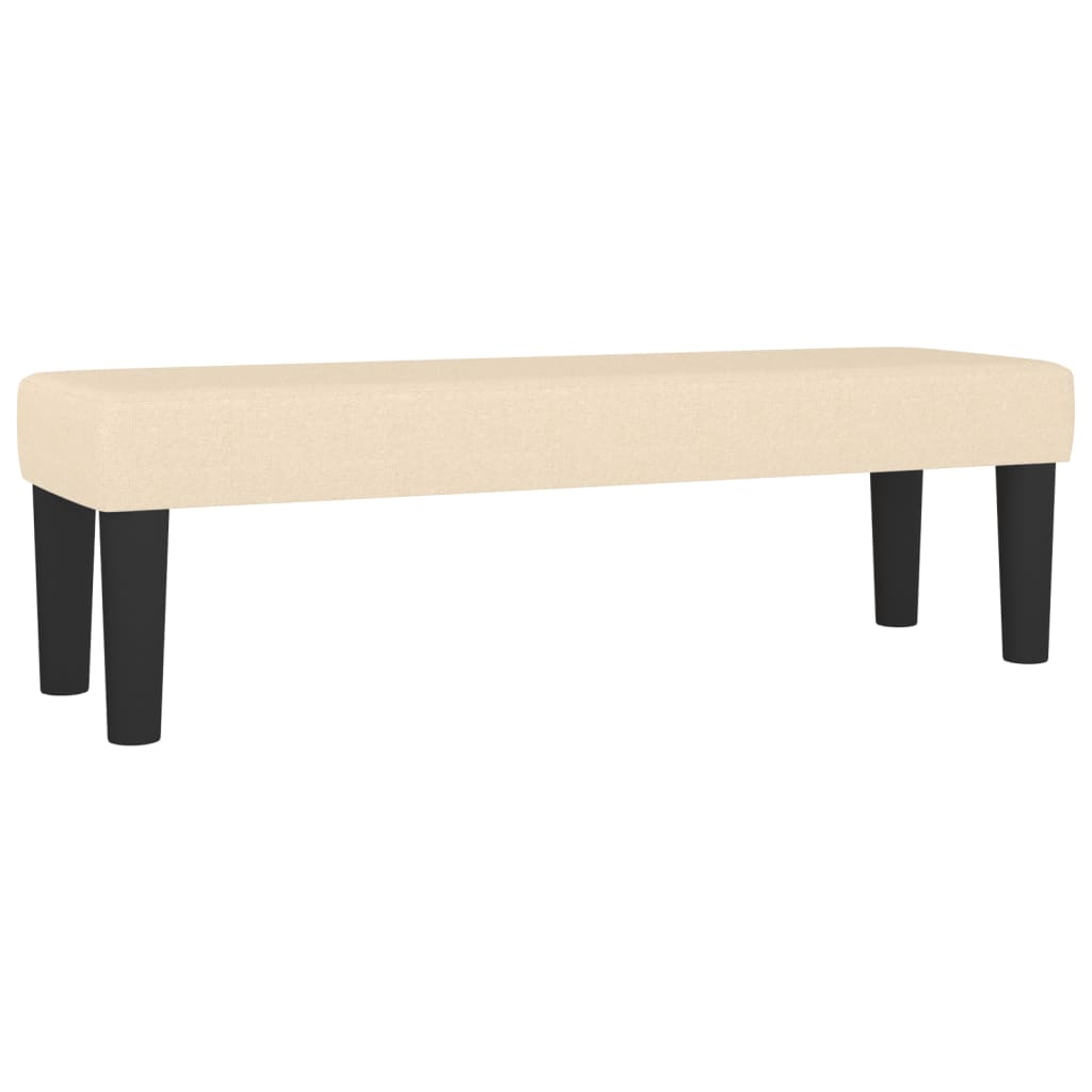 Krevet s oprugama i madracem krem 140x200 cm od tkanine