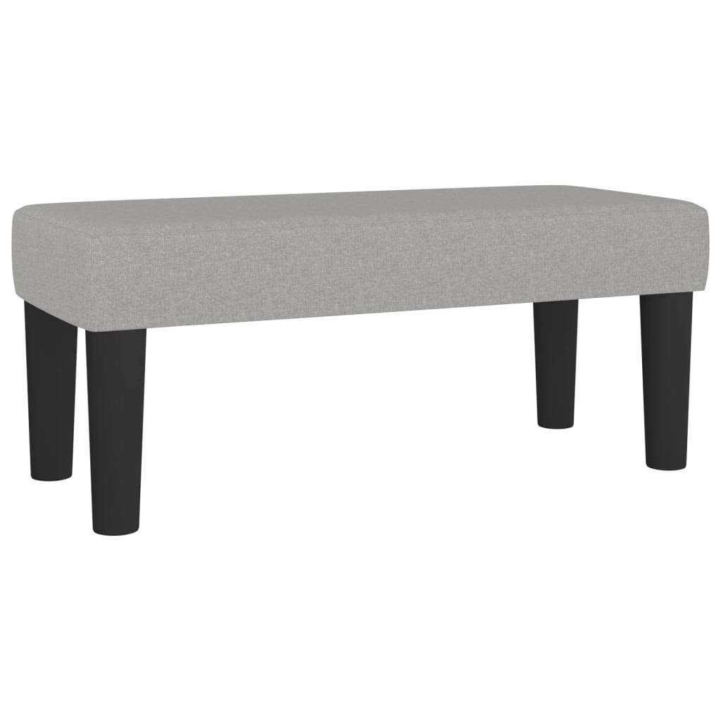 Box spring krevet s madracem svjetlosivi 90x190 cm od tkanine