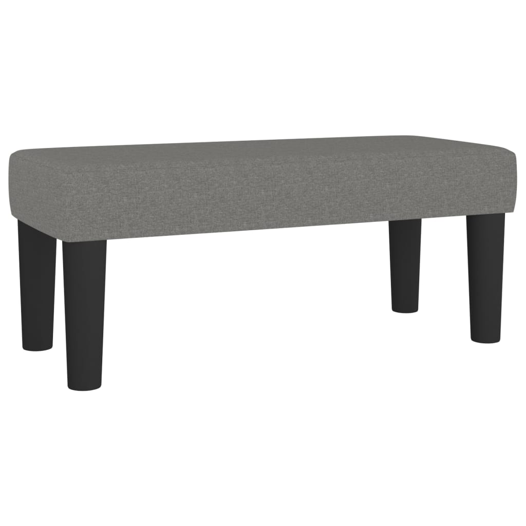 Krevet s oprugama i madracem tamnosivi 100 x 200 cm od tkanine