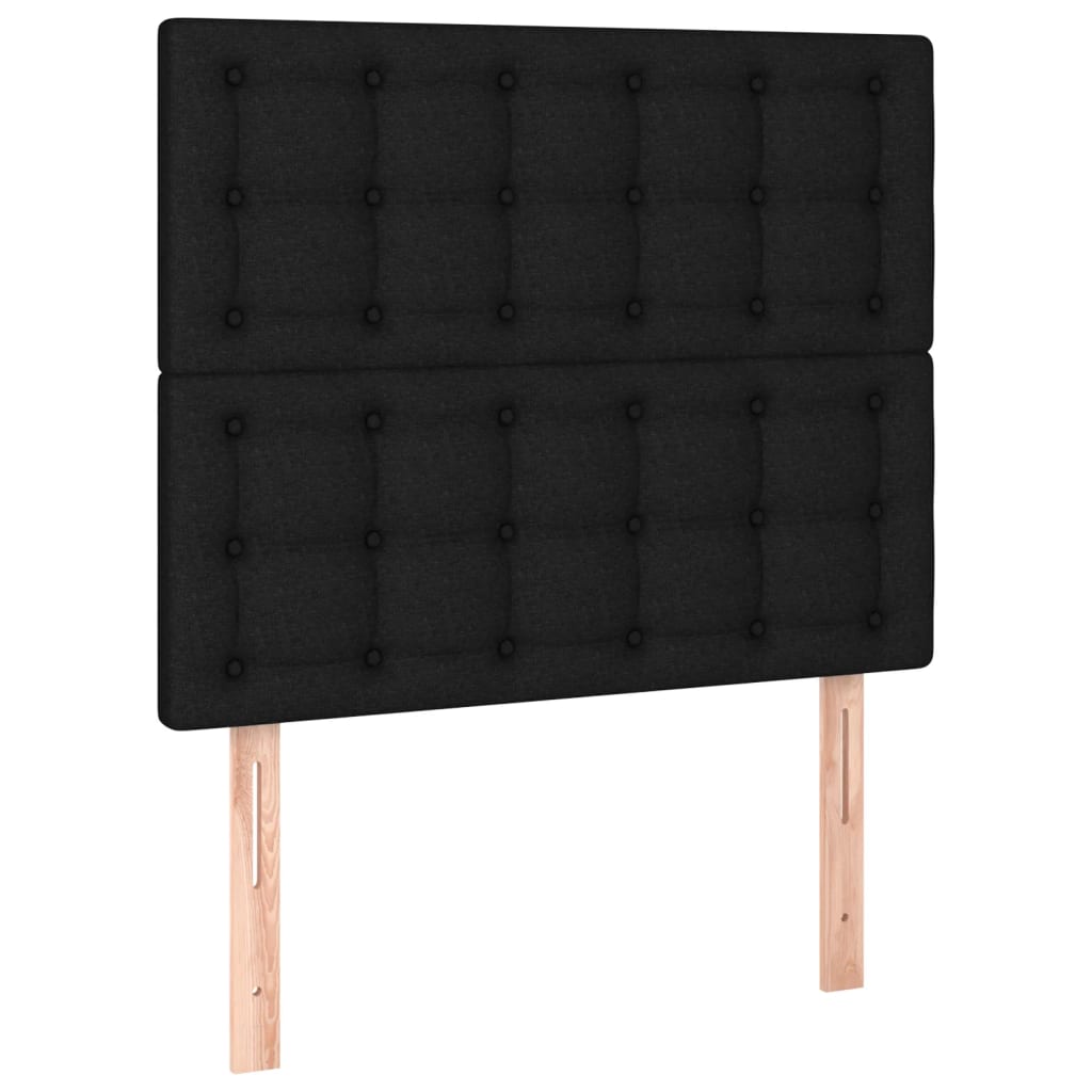 Box spring krevet s madracem crni 80 x 200 cm od tkanine