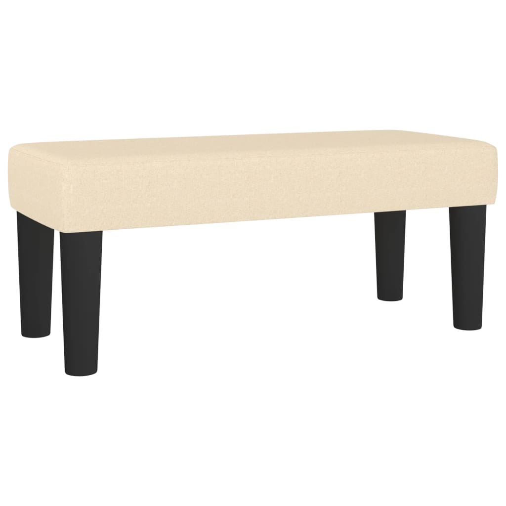 Krevet s oprugama i madracem krem 90 x 200 cm od tkanine