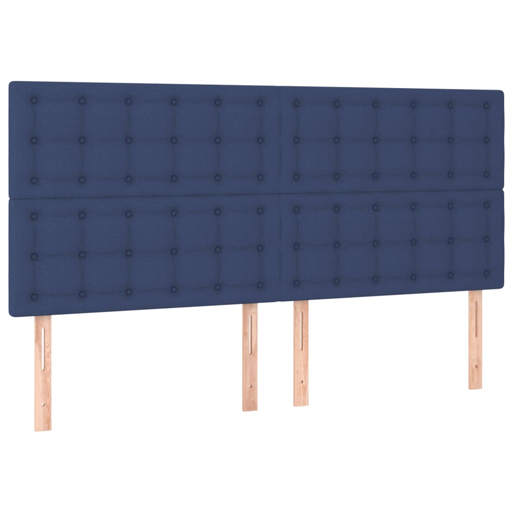 Krevet s oprugama i madracem plavi 180x200 cm od tkanine
