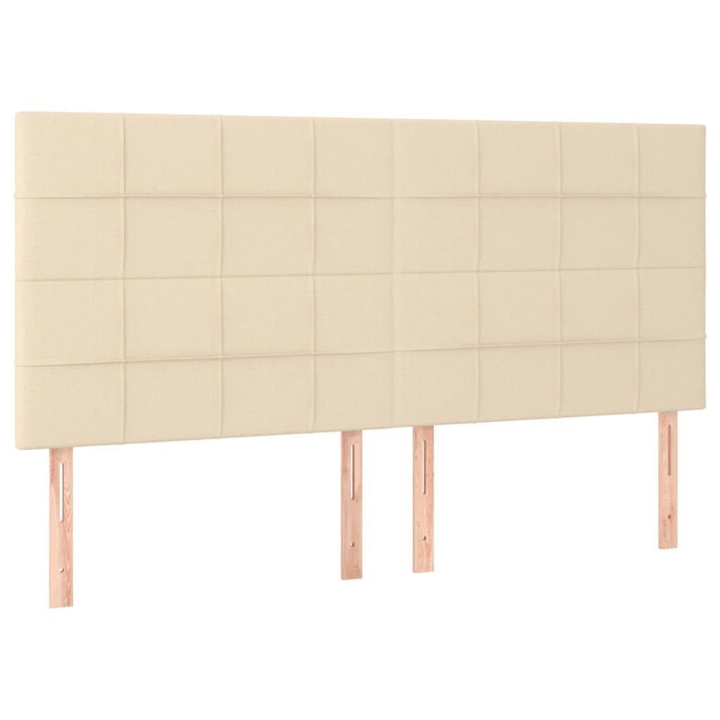 Krevet s oprugama i madracem krem 180x200 cm od tkanine