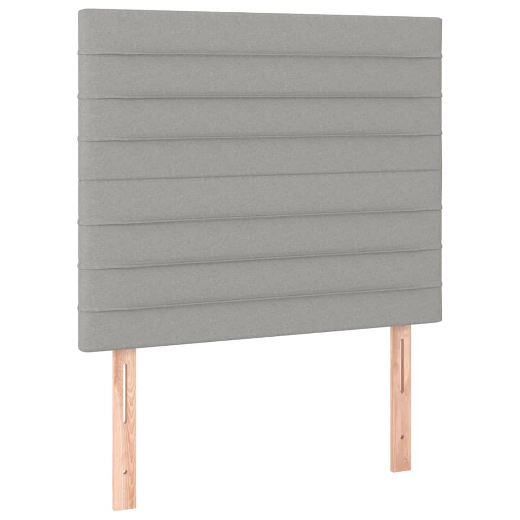 Box spring krevet s madracem svjetlosivi 90x190 cm od tkanine