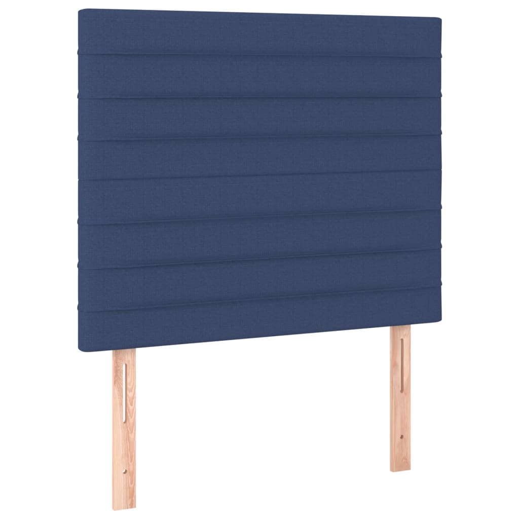 Krevet s oprugama i madracem plavi 90 x 200 cm od tkanine