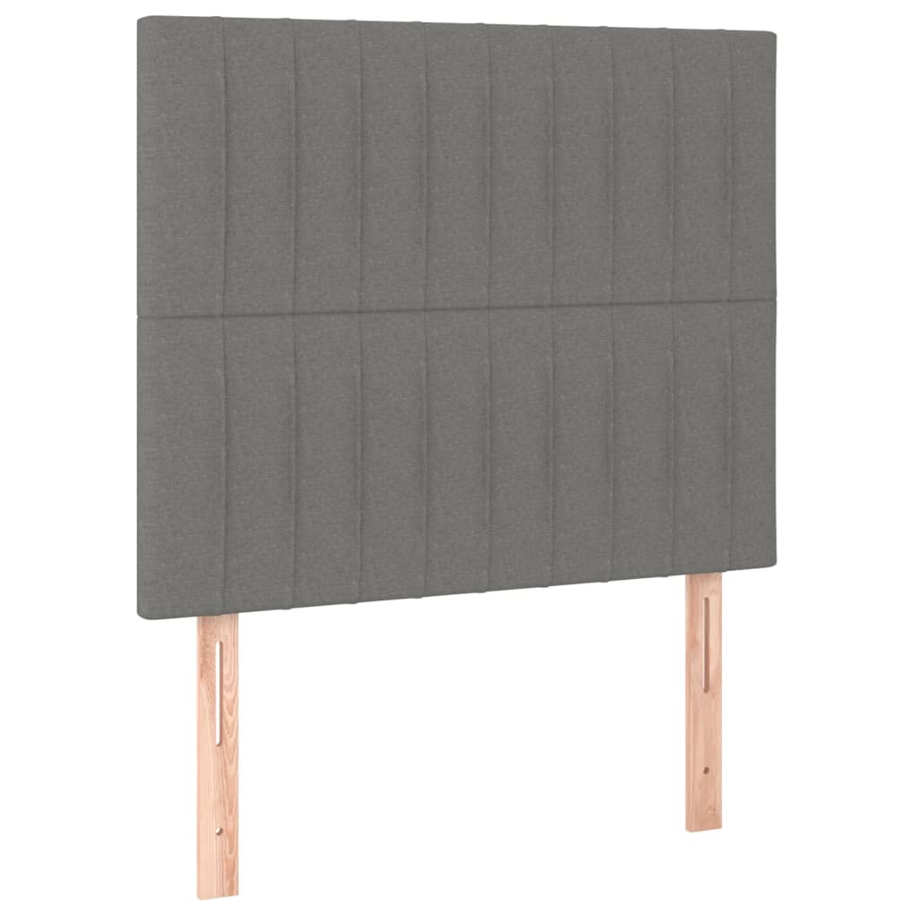 Krevet s oprugama i madracem tamnosivi 90 x 190 cm od tkanine