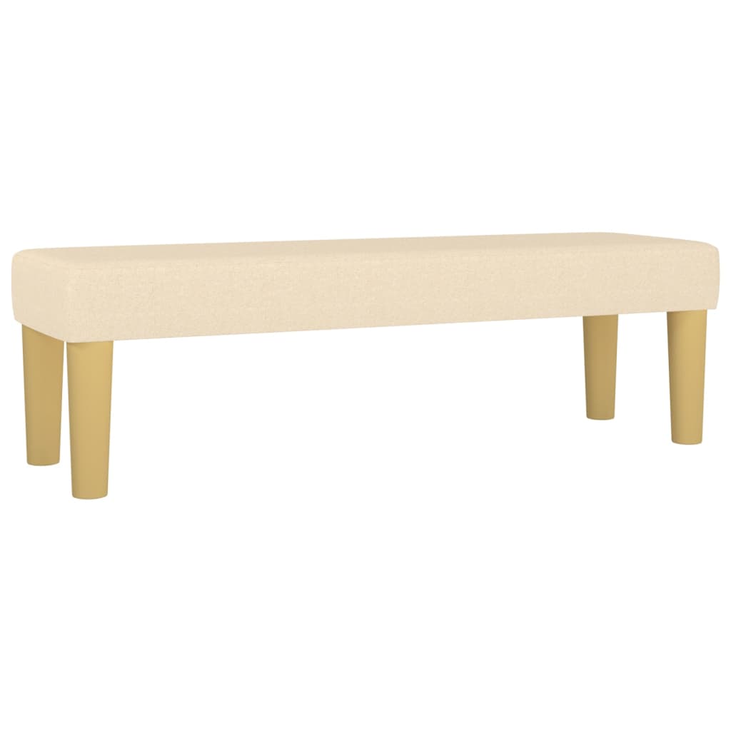 Krevet s oprugama i madracem krem 140 x 190 cm od tkanine