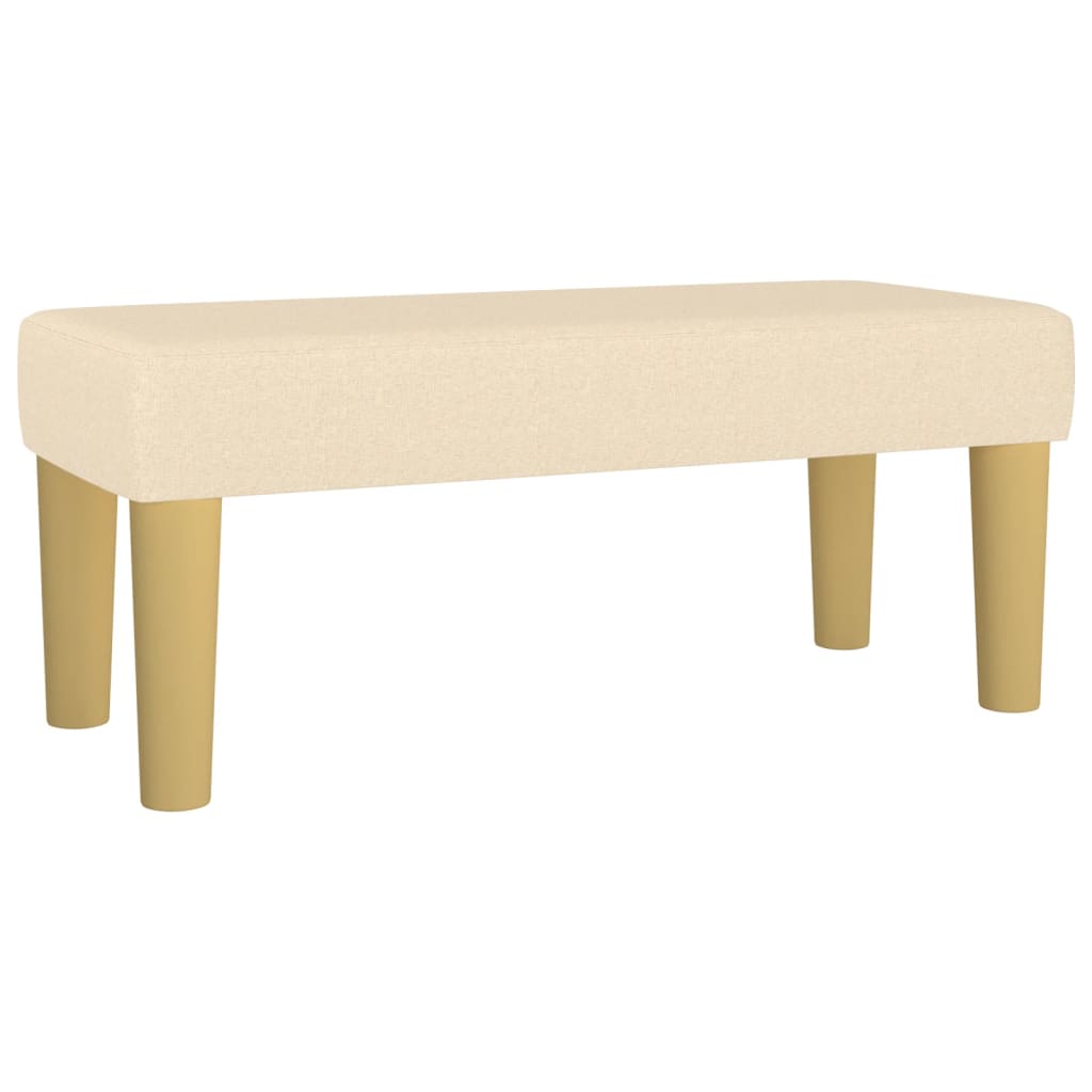 Krevet s oprugama i madracem krem 90 x 190 cm od tkanine