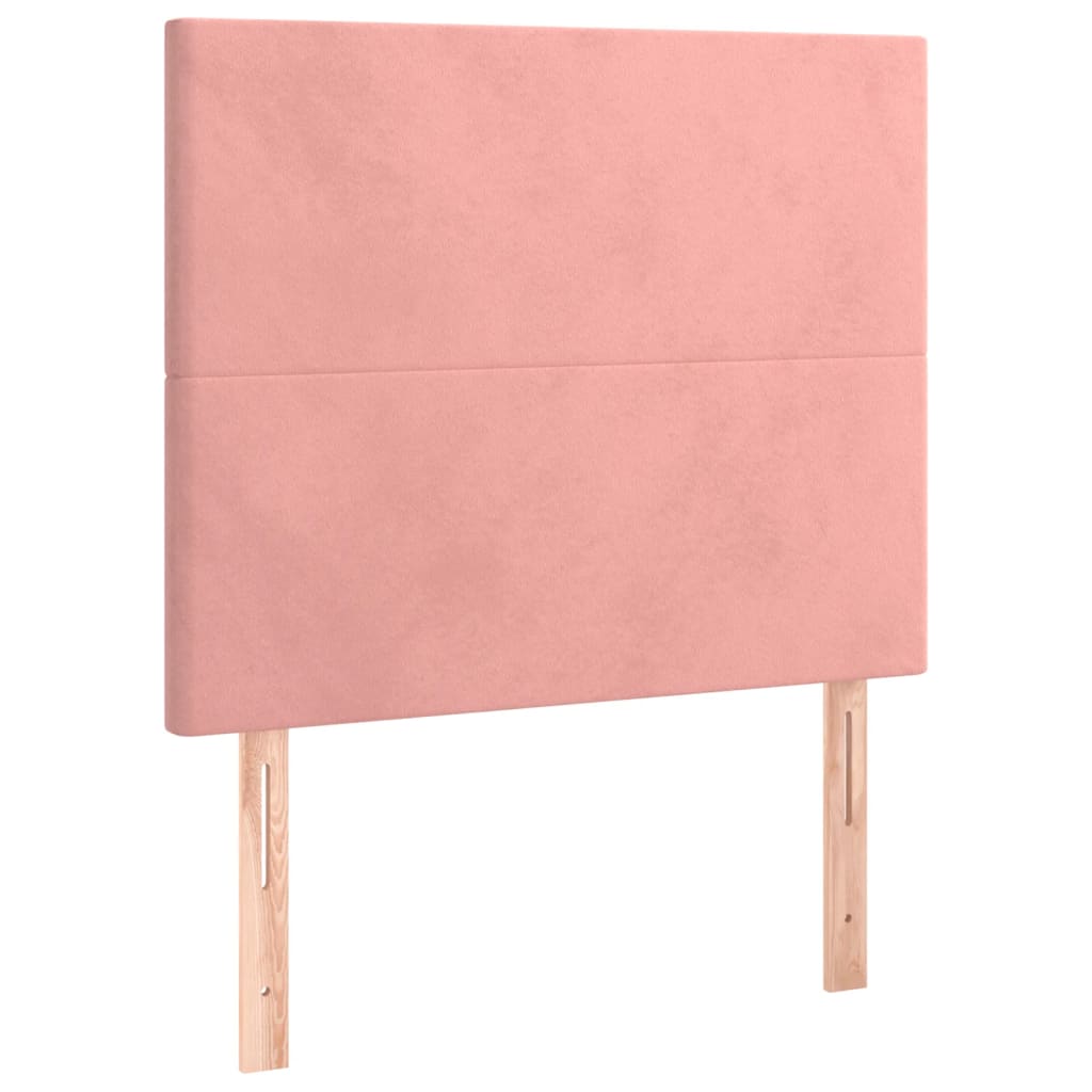 Box spring krevet s madracem ružičasti 80 x 200 cm baršunasti