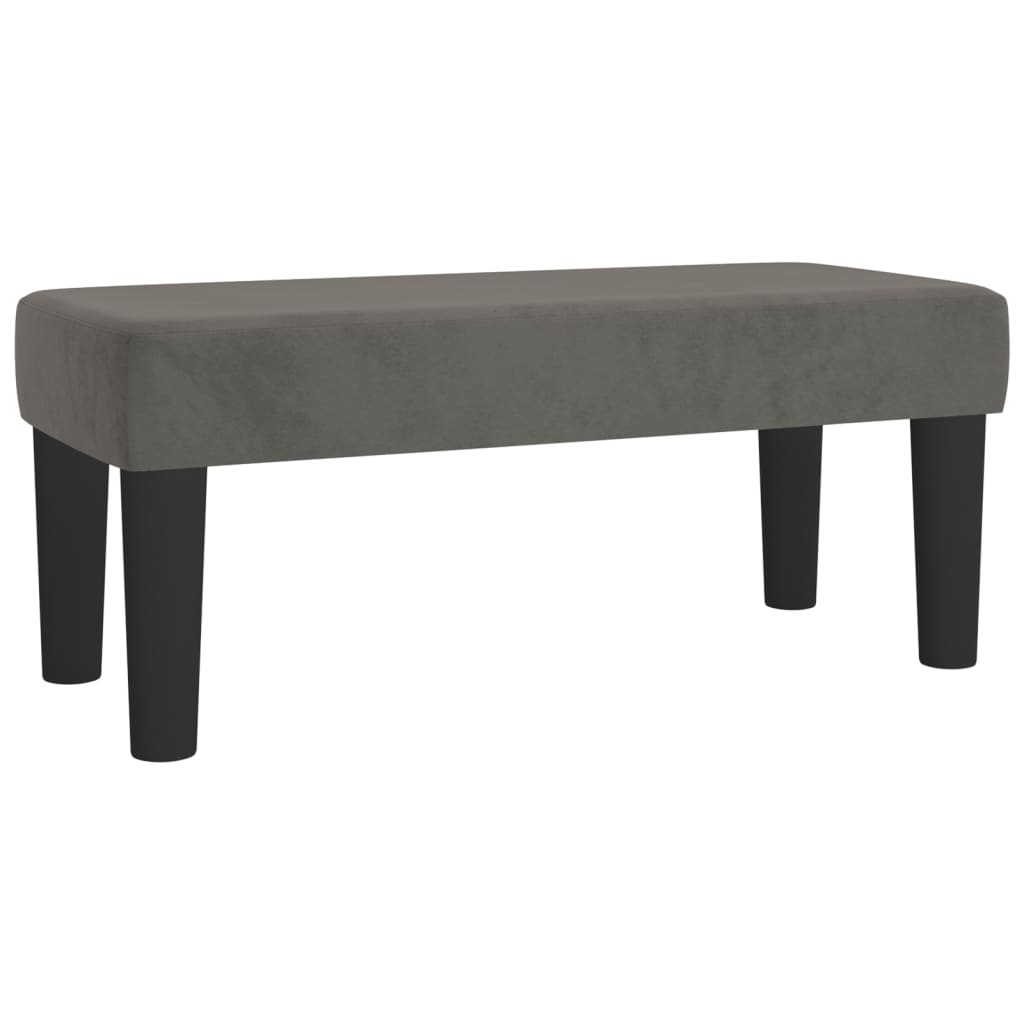 Box spring krevet s madracem tamnosivi 90x200 cm baršunasti