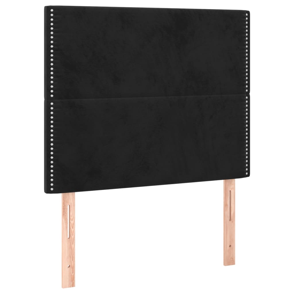 Box spring krevet s madracem crni 90x200 cm baršunasti