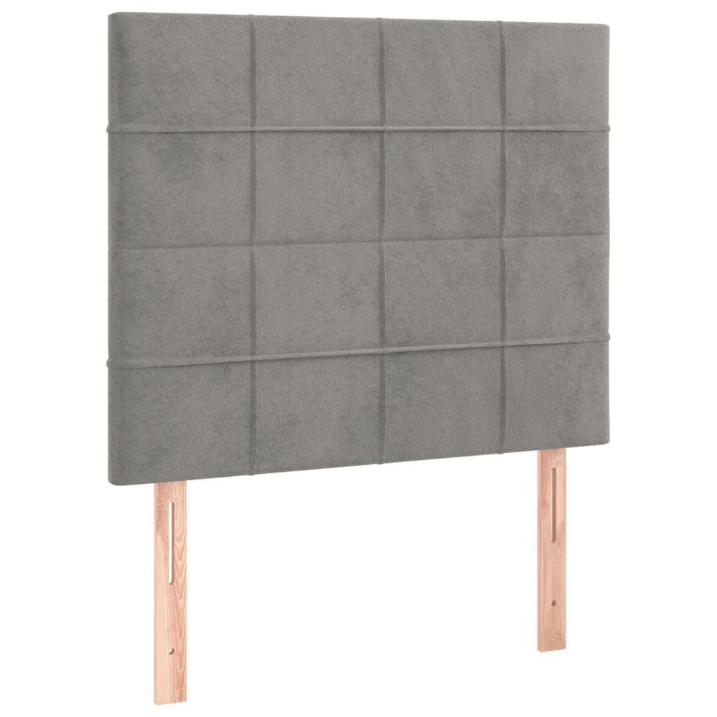 Box spring krevet s madracem svjetlosivi 80 x 200 cm baršunasti
