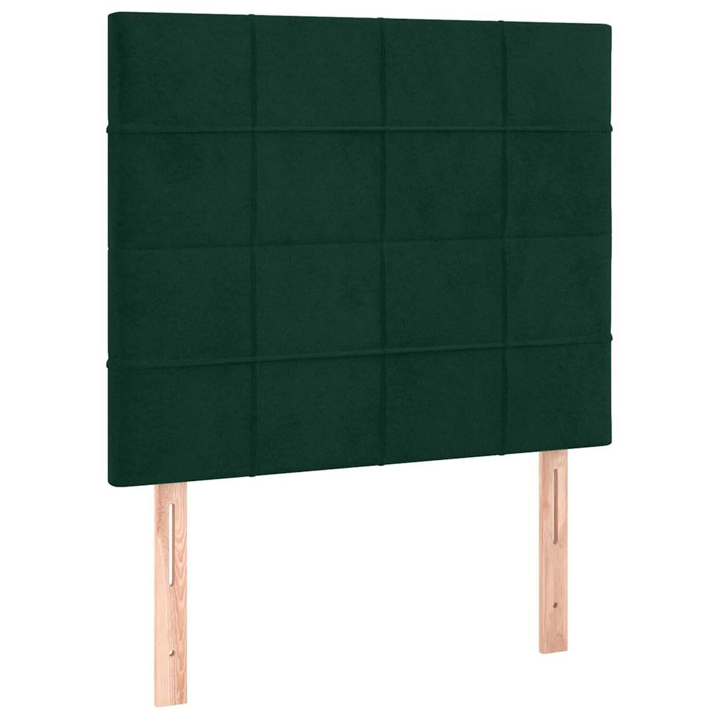 Box spring krevet s madracem tamnozeleni 100x200 cm baršunasti