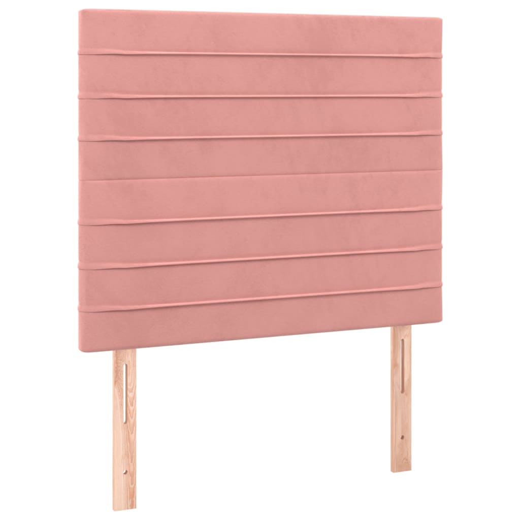 Box spring krevet s madracem ružičasti 90x190 cm baršunasti