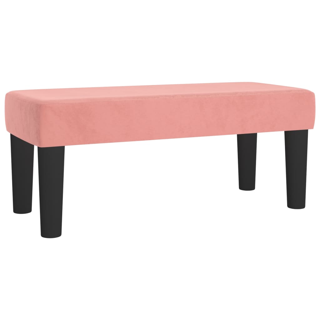 Box spring krevet s madracem ružičasti 90x190 cm baršunasti