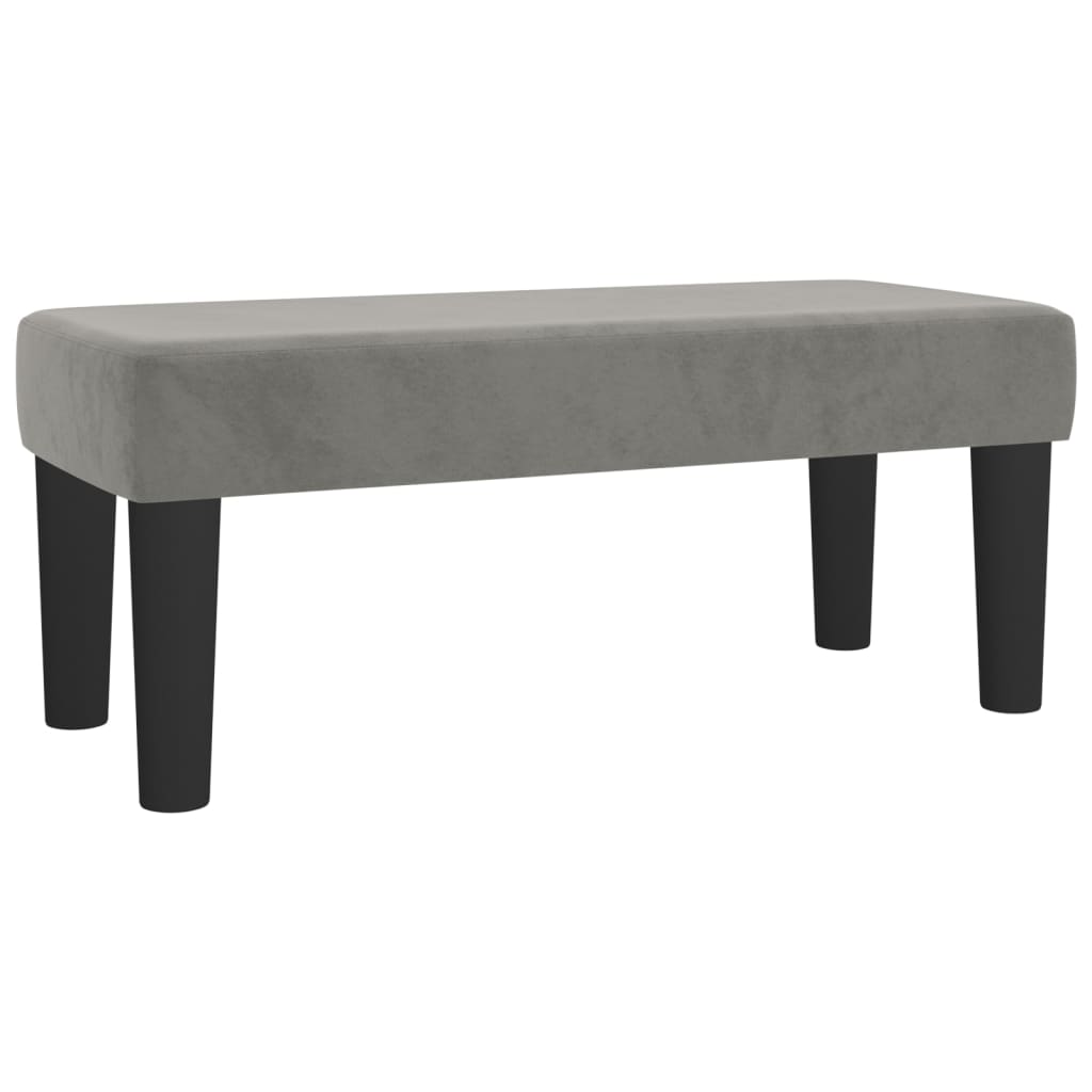 Box spring krevet s madracem svjetlosivi 80 x 200 cm baršunasti