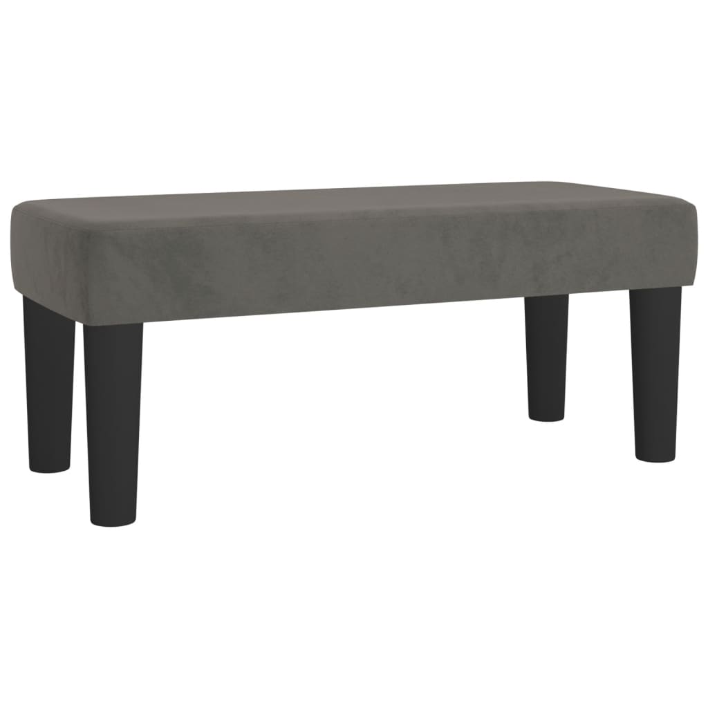 Box spring krevet s madracem tamnosivi 90x190 cm baršunasti