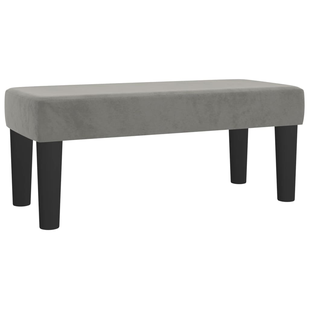 Box spring krevet s madracem svjetlosivi 100x200 cm baršunasti