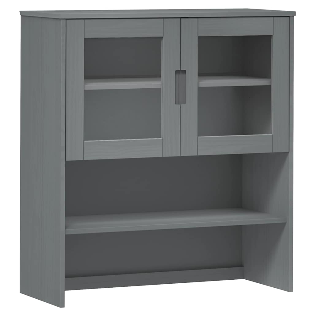 Gornji element za komodu MOLDE sivi 90x35x100 cm od borovine