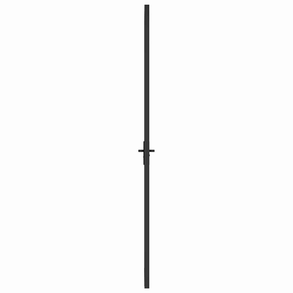 Unutarnja vrata 102,5x201,5 cm crna od ESG stakla i aluminija