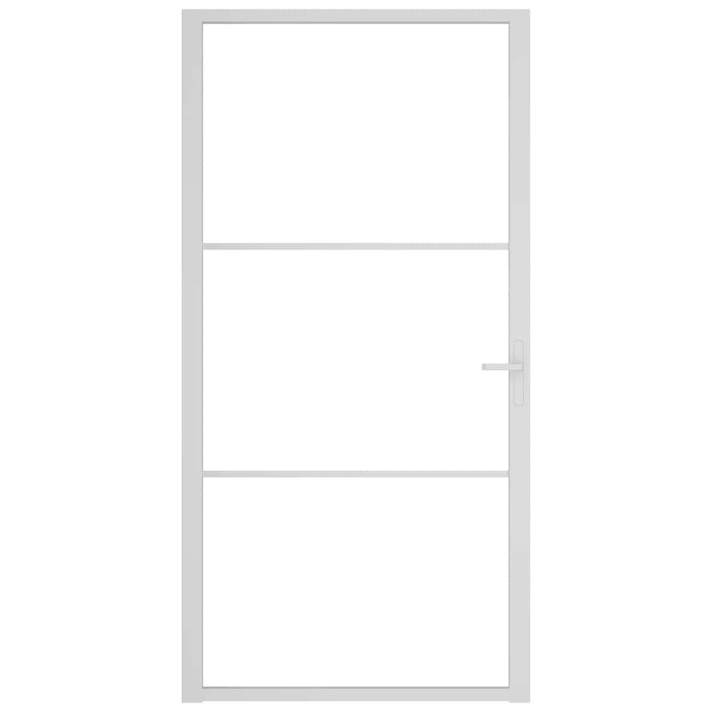 Unutarnja vrata 102,5x201,5 cm bijela od ESG stakla i aluminija
