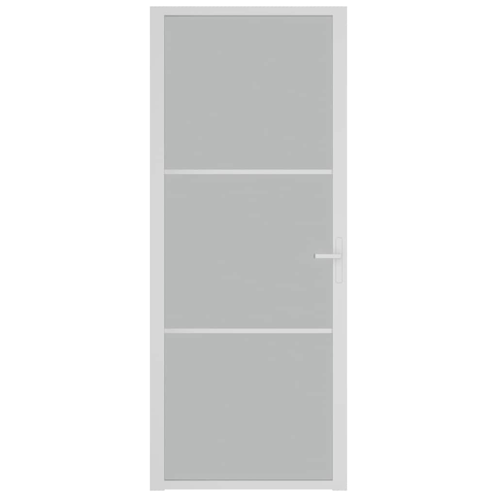 Unutarnja vrata 83 x 201,5 cm Bijela od mat stakla i aluminija