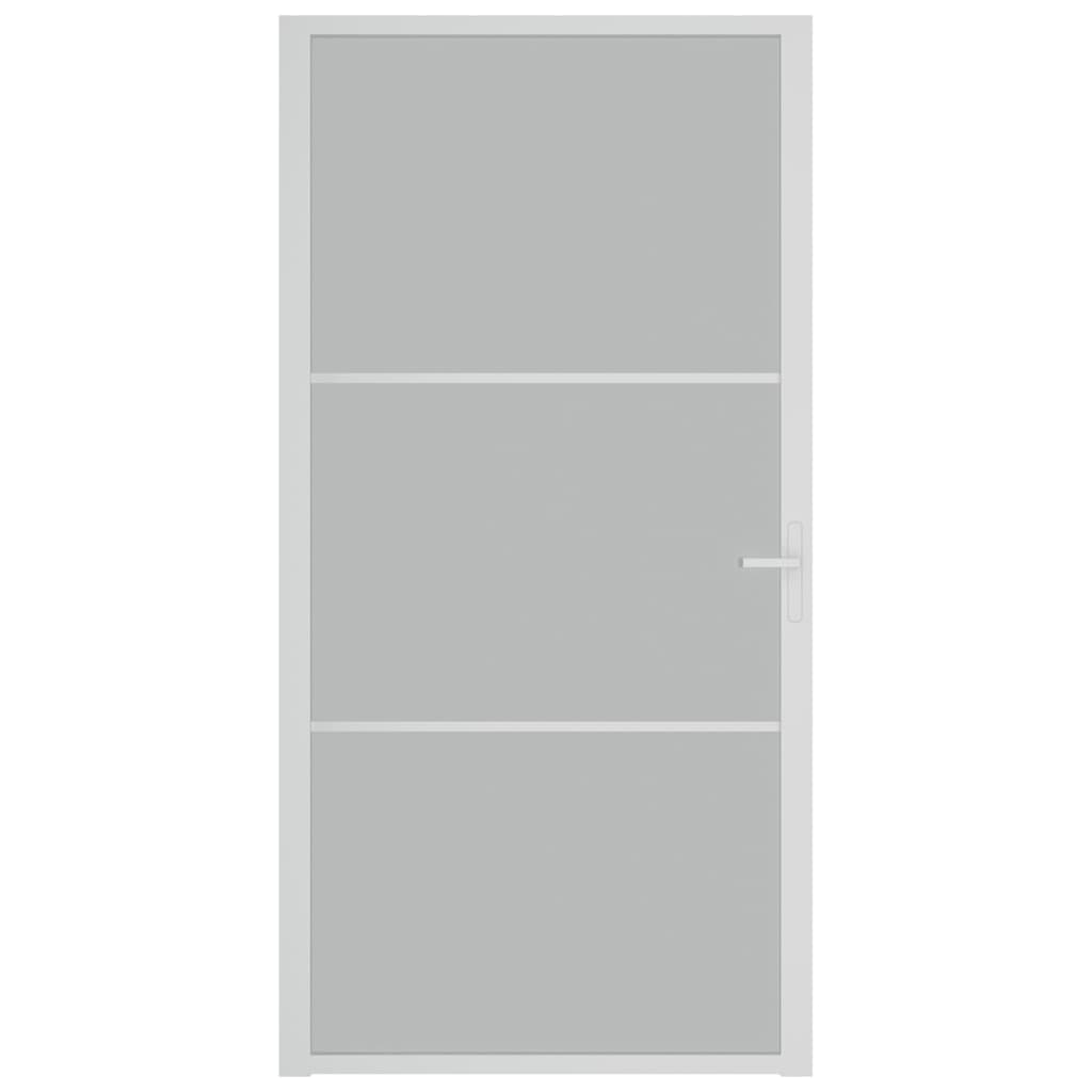 Unutarnja vrata 102,5x201,5 cm Bijela od mat stakla i aluminija