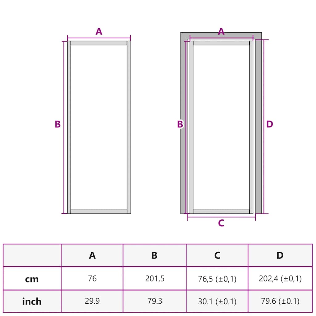 Unutarnja vrata 76 x 201,5 cm bijela od mat stakla i aluminija