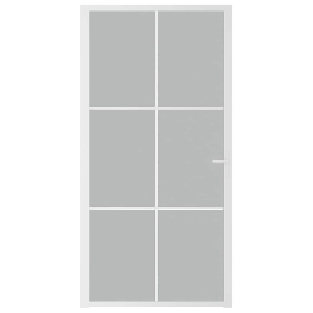 Unutarnja vrata 102,5x201,5 cm Bijela od mat stakla i aluminija