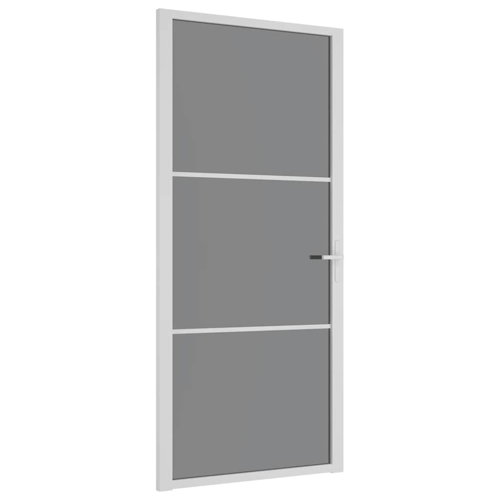 Unutarnja vrata 93 x 201,5 cm Bijela od ESG stakla i aluminija