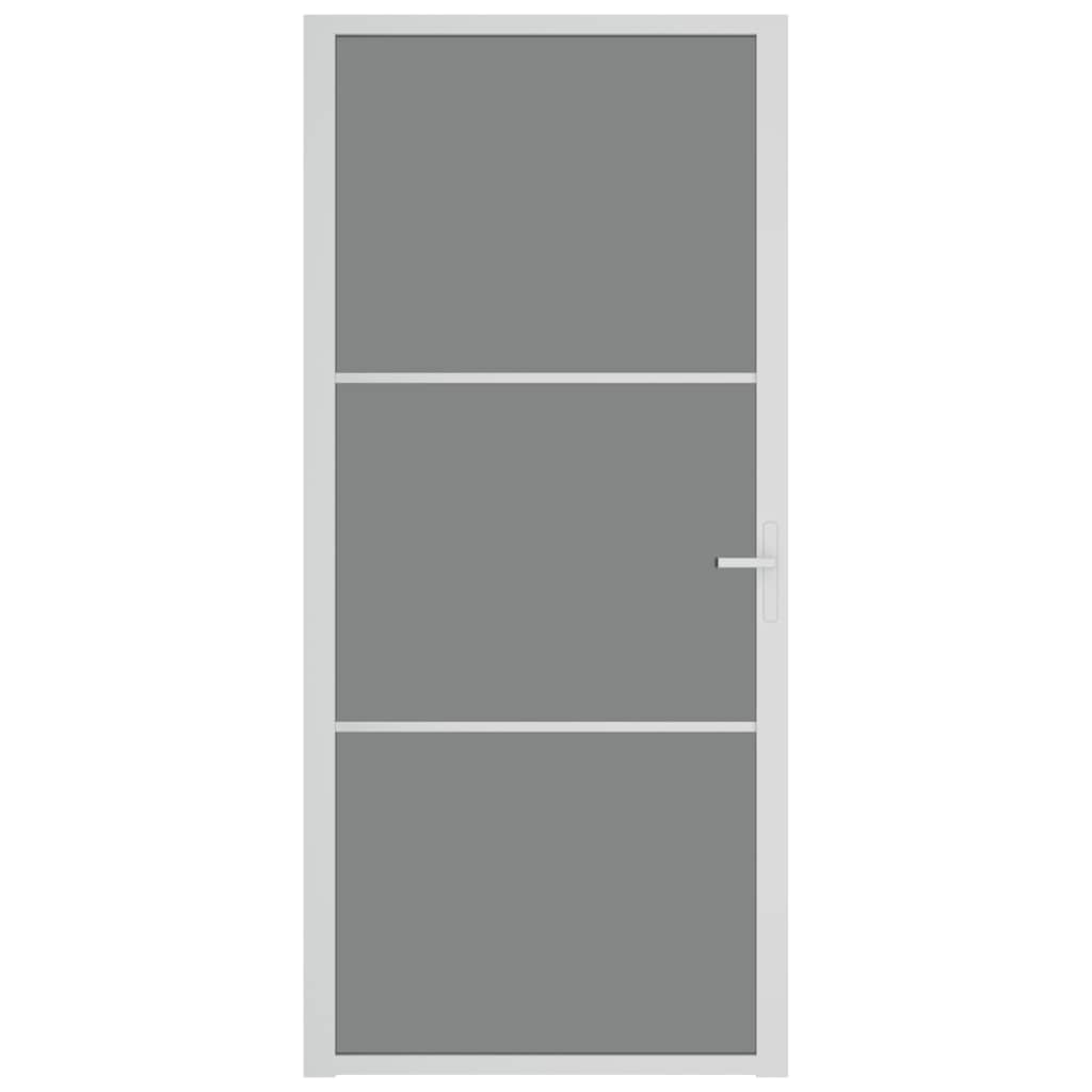 Unutarnja vrata 93 x 201,5 cm Bijela od ESG stakla i aluminija
