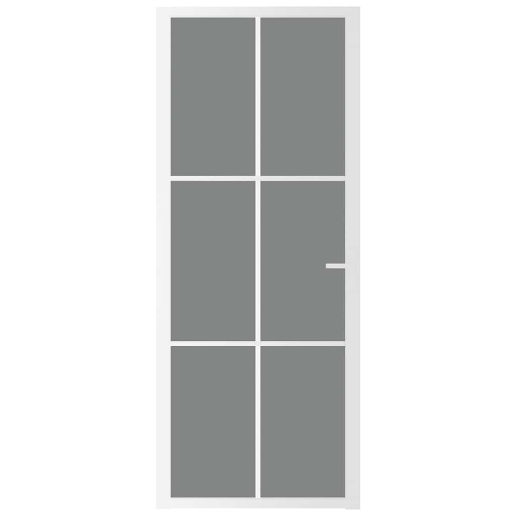 Unutarnja vrata 83 x 201,5 cm Bijela od ESG stakla i aluminija