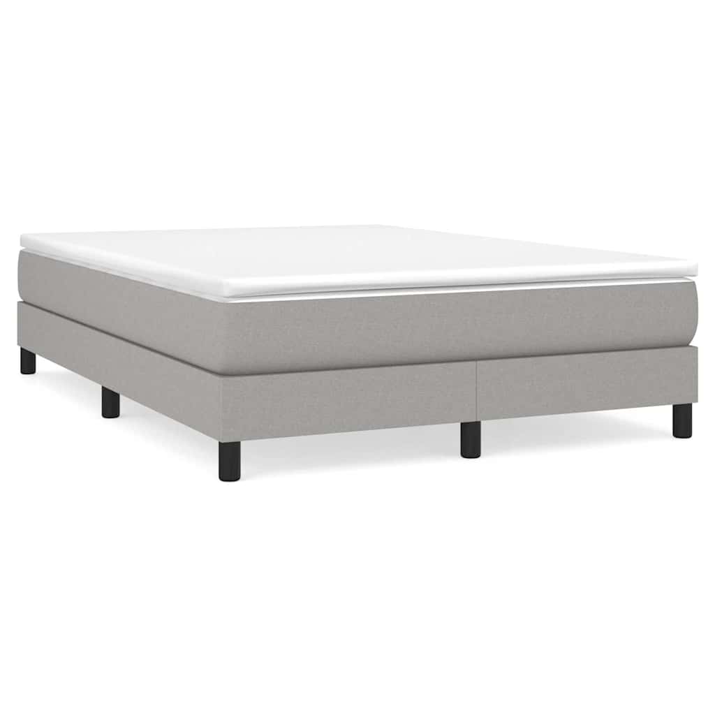 Krevet box spring s madracem svjetlosiva 160x200 cm tkanina